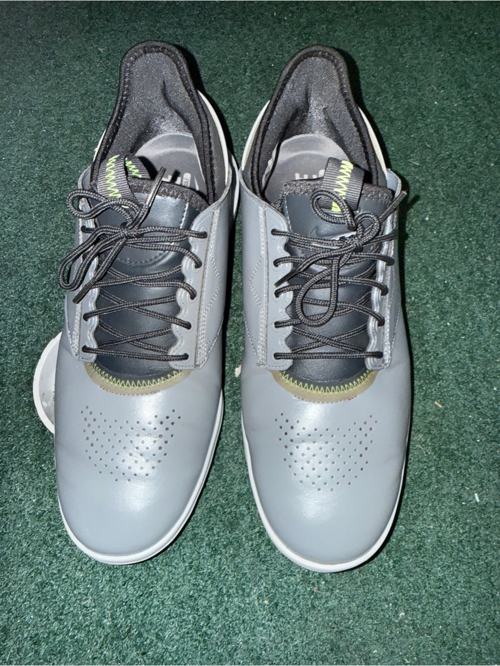 Nike Air Zoom Direct Golf Shoes Mens Cool Gray Sz 10.5 Spikes Lace Up Leath